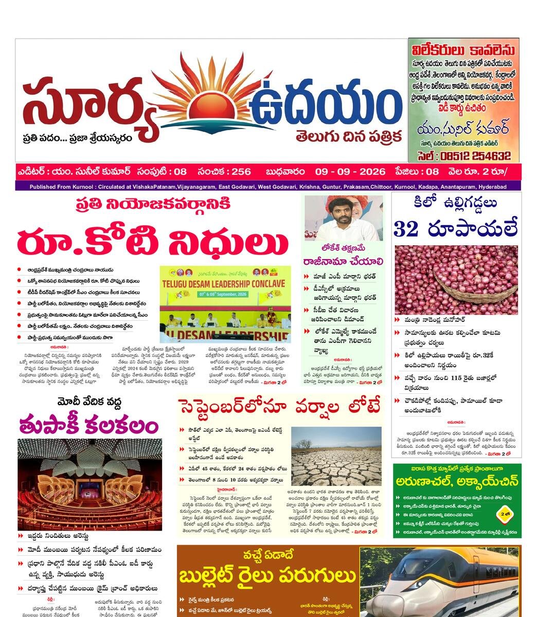 SURYA UDHAYAM EPAPER